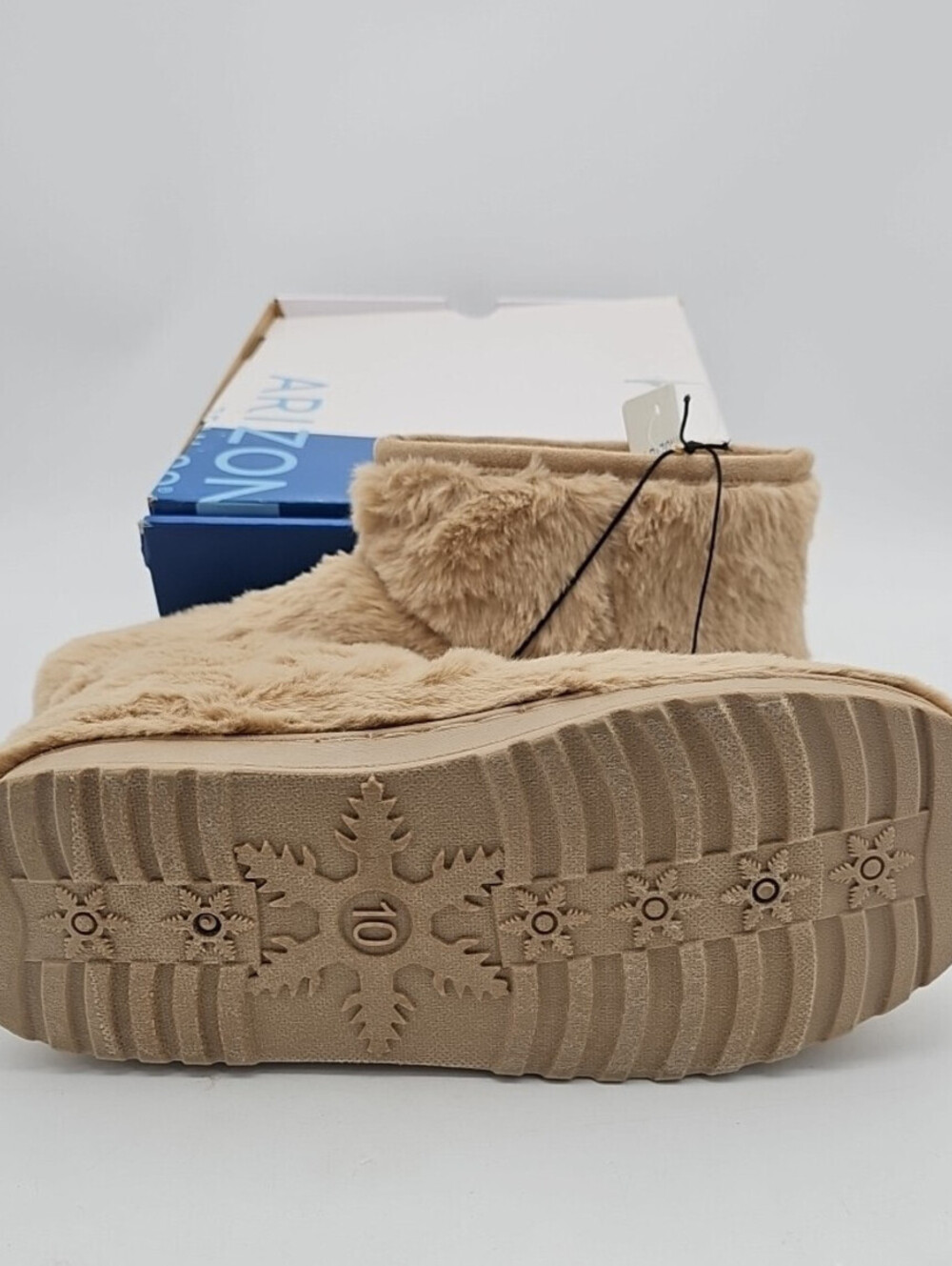 Arizona Jean Co Women's Size 10m  Boots Slater Flat Heel Winter Fuzzy Beige Tan - Picture 11 of 11